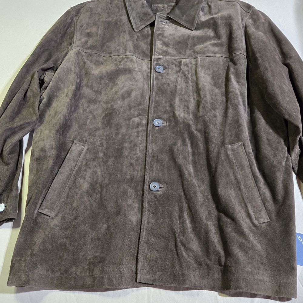 John Ashford Men's Dark Brown Suede Jacket